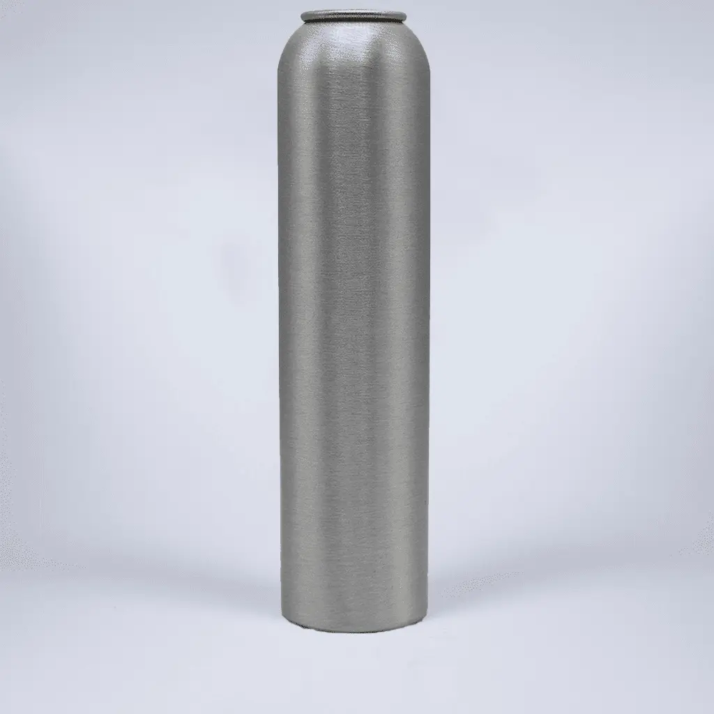 Round aluminum aerosol can, 45x190mm, Brushed metal base